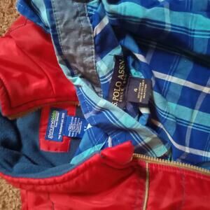Polo Ralph Lauren Longsleeve button up - vest - Red Blue - Size 4T - School